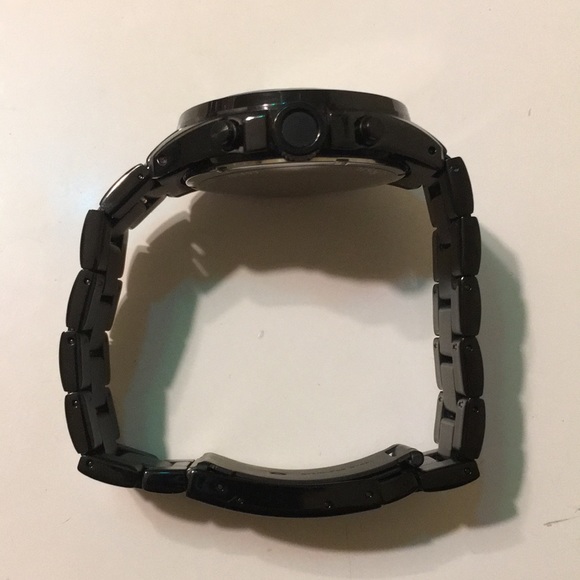 NEW FOSSiL black 8in.Wrist Chrono tachymeter Watch - Picture 3 of 7